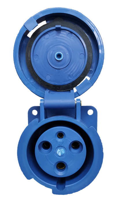 Grippes 63A industrial outlet 220V with a protective cover for safety and durability