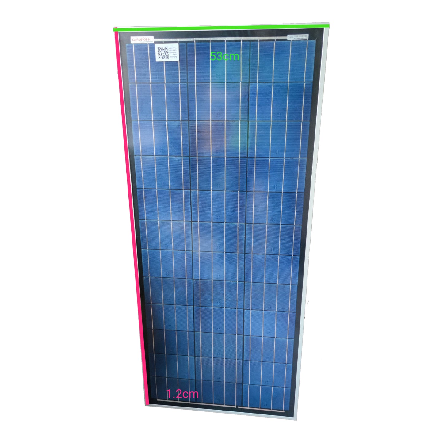 100W Solar Panel 1200 x 530 x 35 mm with high-efficiency cells for renewable energy solutions