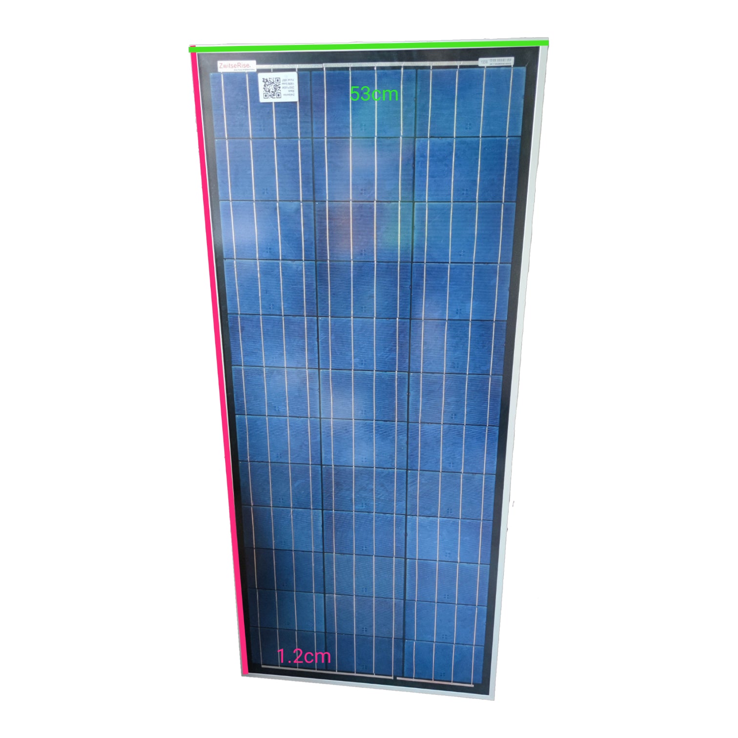 100W Solar Panel 1200 x 530 x 35 mm with high-efficiency cells for renewable energy solutions