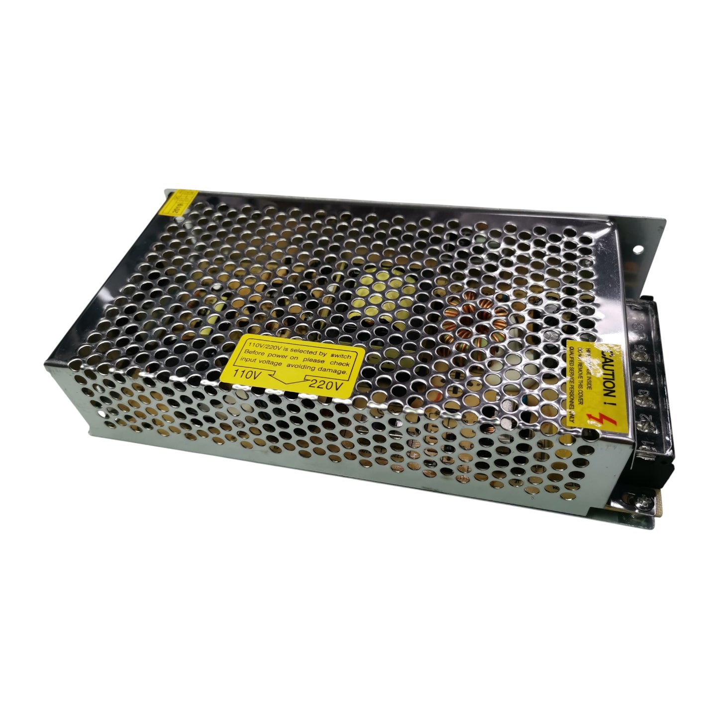 ZwitseRise 24V 10A switching power supply with durable metal casing and ventilation for efficient cooling