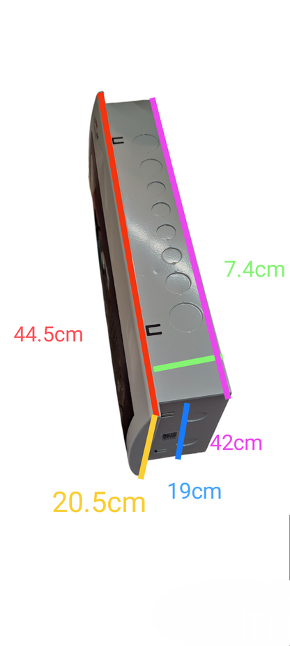 ZY 18 Ways Distribution Box electrical component with detailed size dimensions for installation