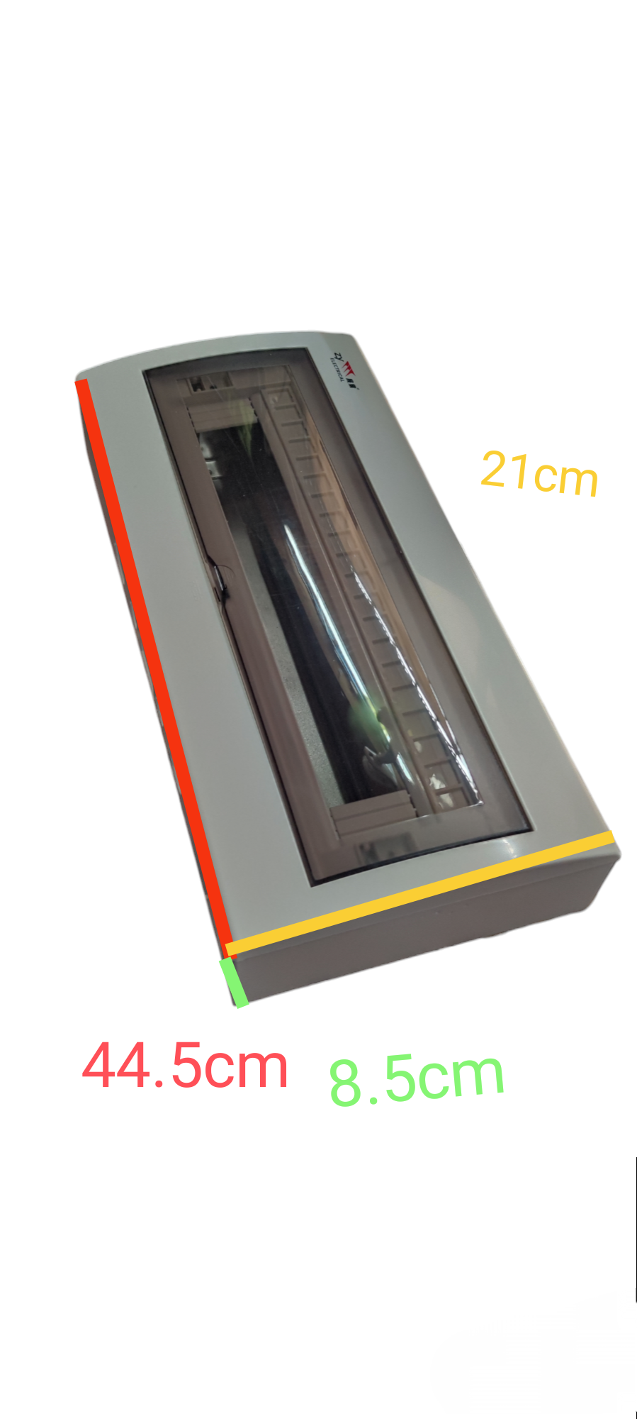 ZY 18 Ways Distribution Box electrical circuitry part with transparent cover and gray casing