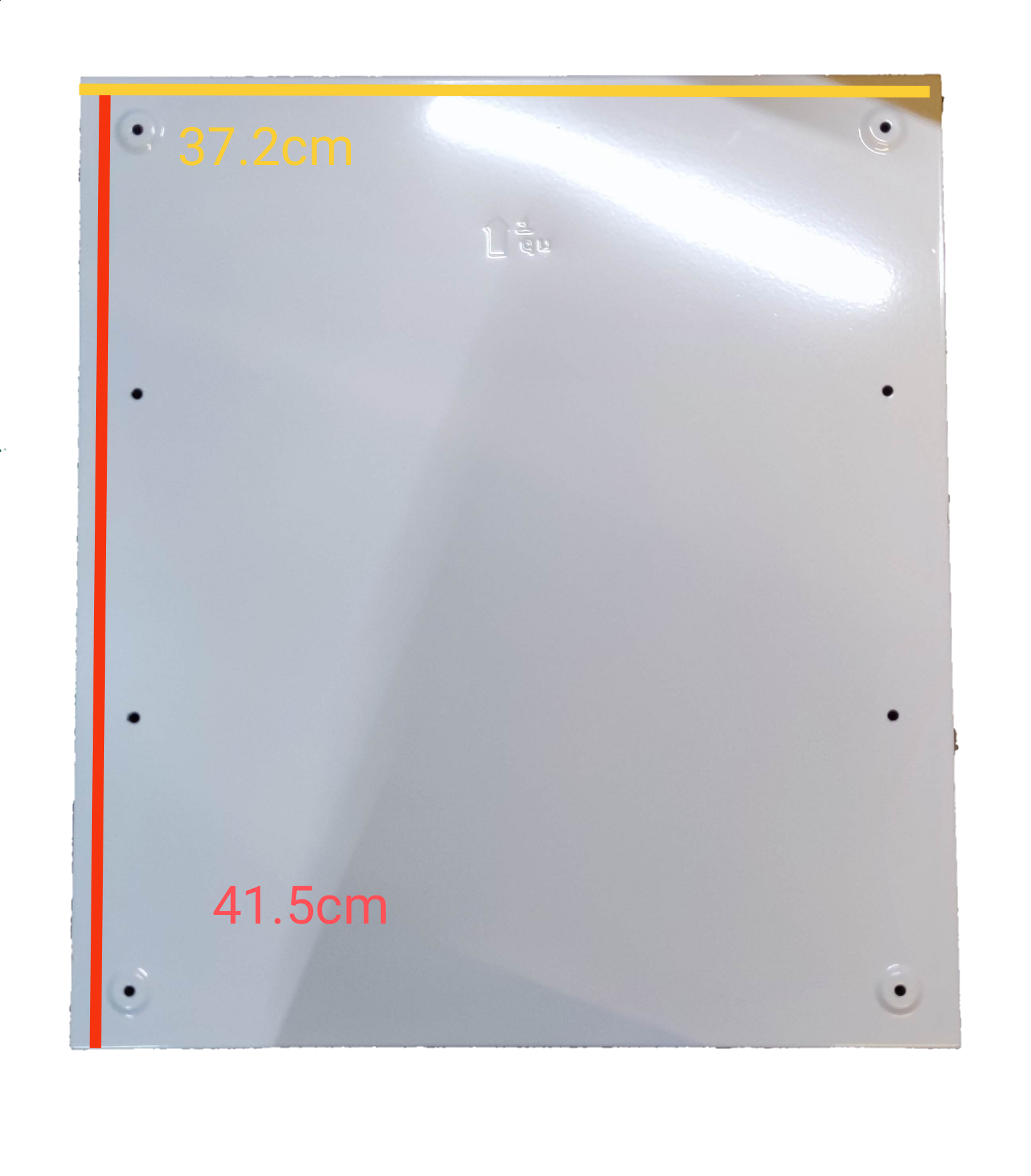 ZY 36 Ways Distribution Box Metal Base white metal panel with mounting holes and measured dimensions