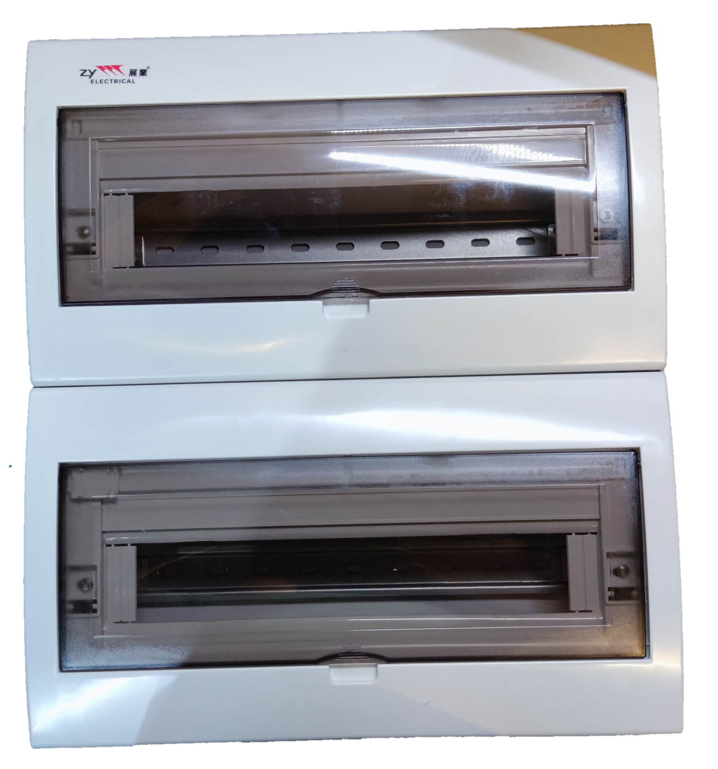 ZY 36 Ways Distribution Box Metal Base electrical panel with transparent cover for circuit protection