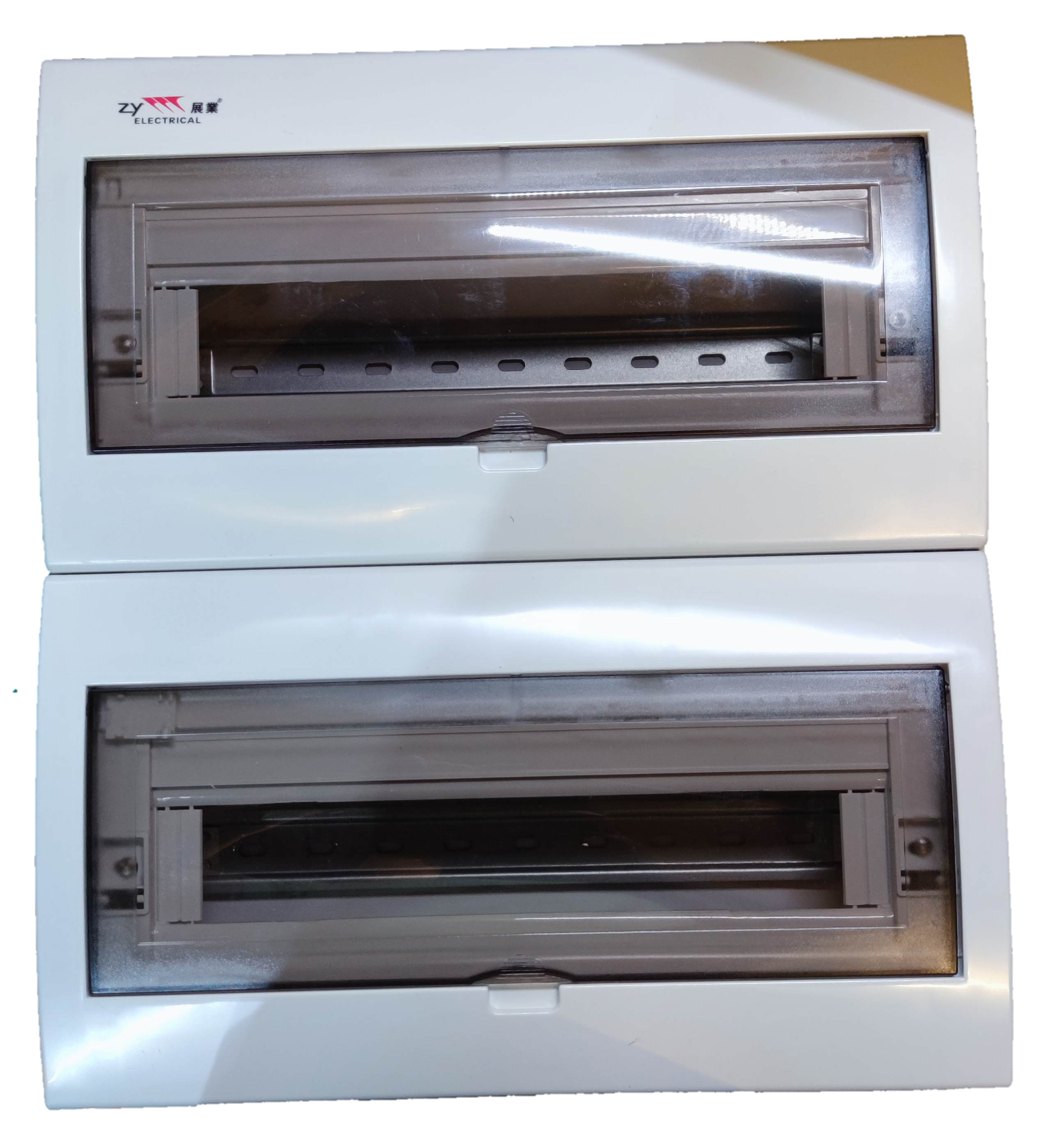 ZY 36 Ways Distribution Box Metal Base electrical panel with transparent cover for circuit protection