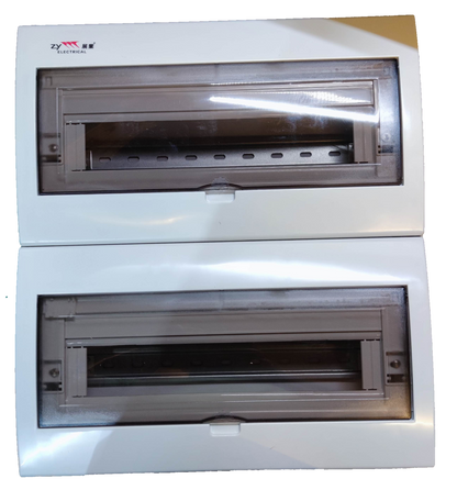 ZY 36 Ways Distribution Box Metal Base electrical panel with transparent cover for circuit protection