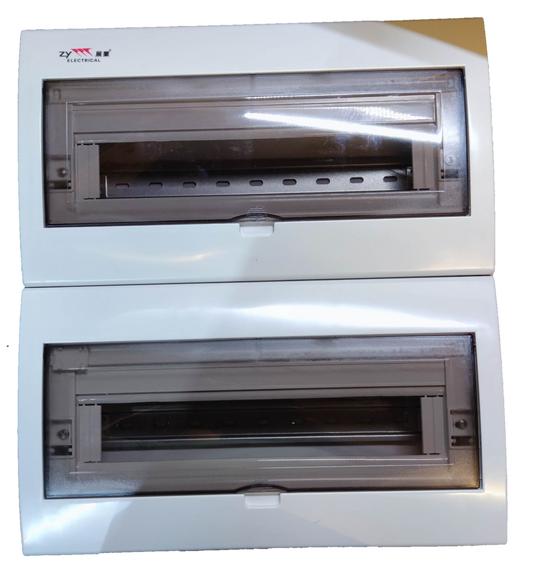 ZY 36 Ways Distribution Box Metal Base electrical panel with transparent cover for circuit protection