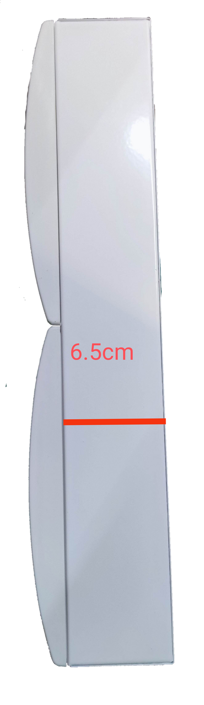 Side view of ZY 36 Ways Distribution Box Metal Base showing 6.5 cm width in electrical circuitry parts
