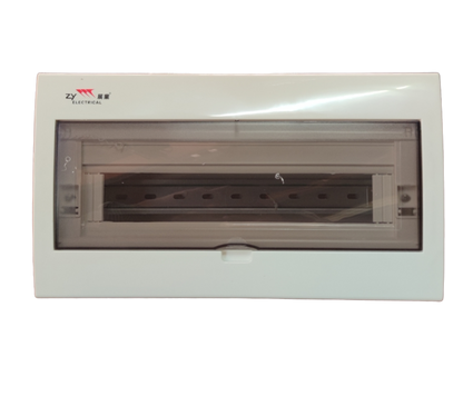 ZY Electrical 16 Ways Distribution Box Flush Type with transparent cover for circuit protection