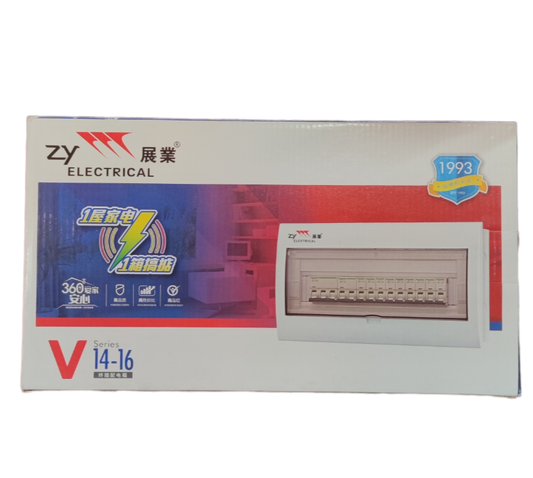 ZY 16 Ways Distribution Box Flush Type electrical circuitry part with multiple circuit slots