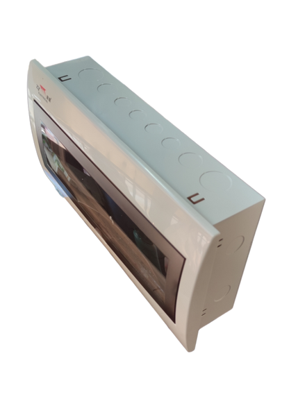 ZY 16 Ways Distribution Box Flush Type electrical circuitry with white casing and transparent front cover