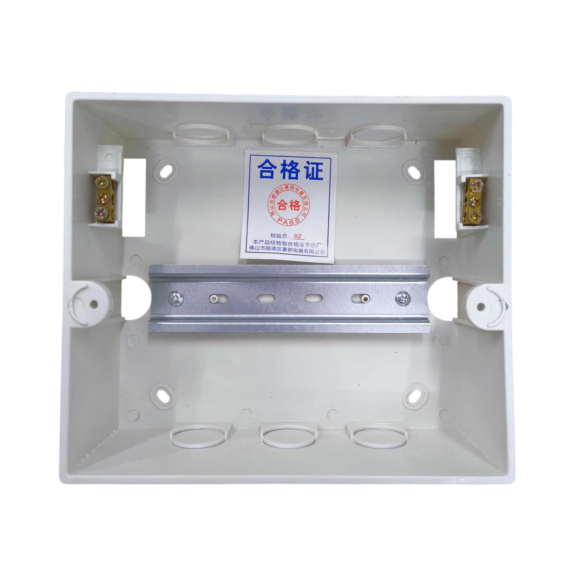 ZY 5-8 Ways Panel Board for Miniature white plastic junction box with DIN rail and terminal blocks